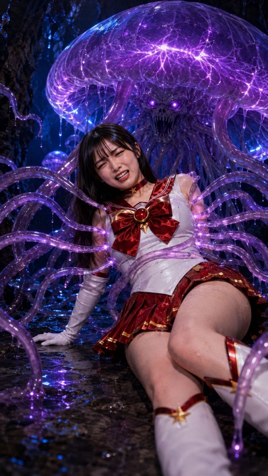 特撮ヒロイン絶体絶命！〜クラゲ怪人の触手地獄〜 サンプル3ページ目