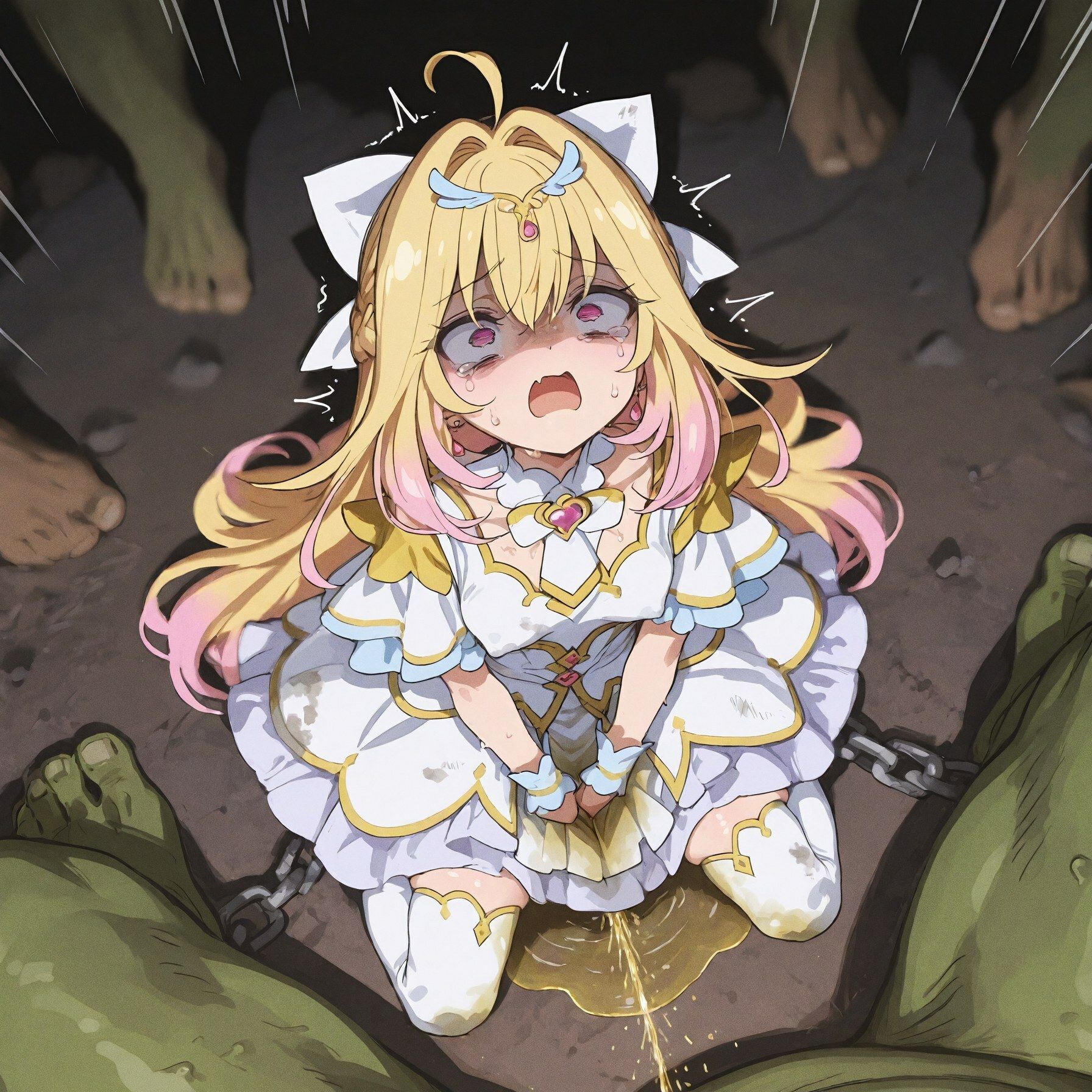 【森亜るるか】 淫獄陥落悪堕 〜純潔の魔法少女がオークの肉便器へと堕ちる二段変身レ●プ〜 サンプル1ページ目