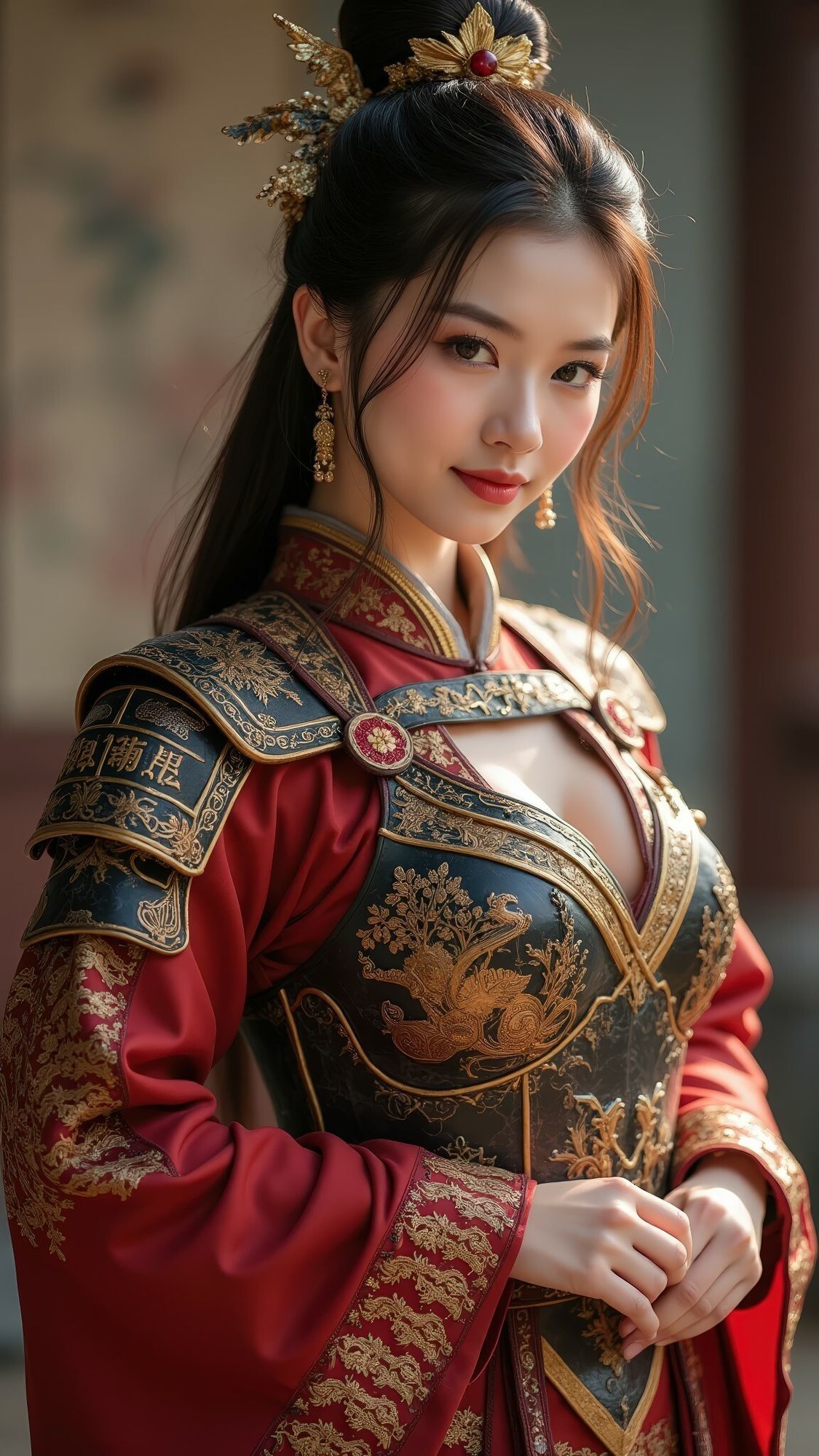 【AI実写】古代中国女将軍下着写真集Vol.1 サンプル9ページ目