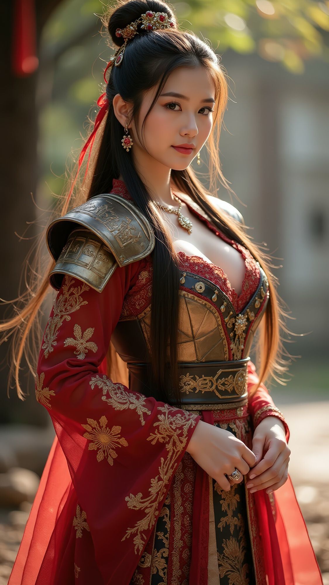 【AI実写】古代中国女将軍下着写真集Vol.1 サンプル10ページ目