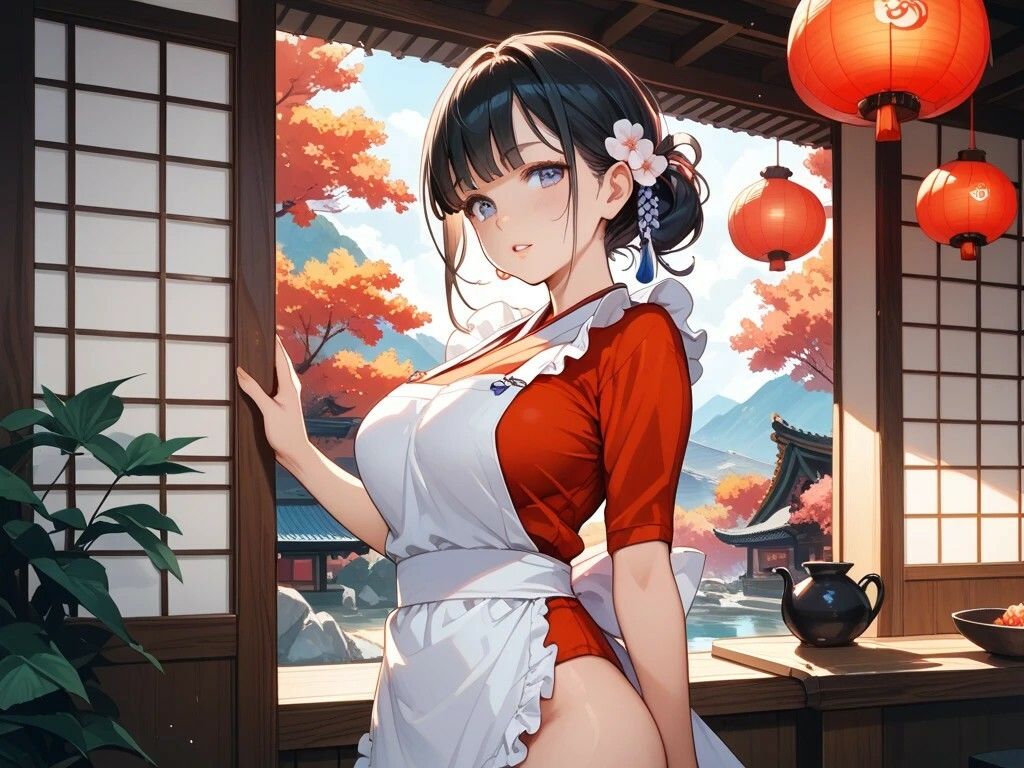 料亭看板娘と水着美女と宮殿を訪れる美女 サンプル1ページ目