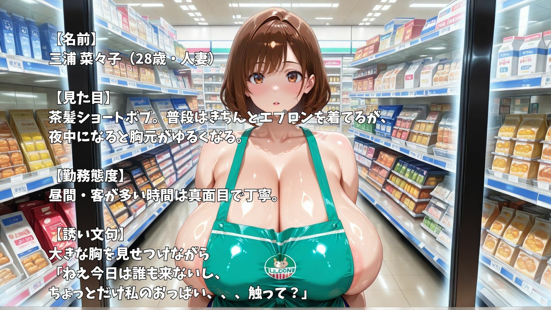 【4K】深夜のコンビニバイト中に淫乱人妻と濃厚中出しセックス サンプル1ページ目