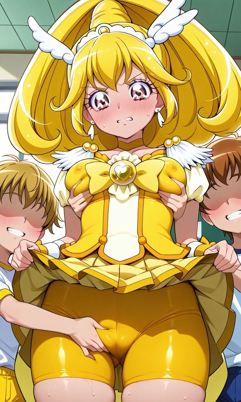 スマ●ルプリ●ュア、正体がバレて同級生に犯●れる サンプル3ページ目