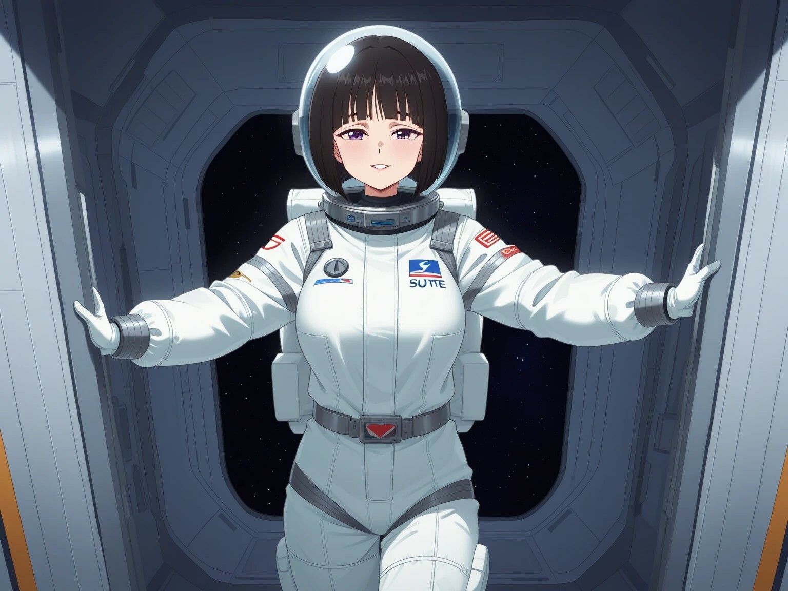 大自然を満喫する美女と水着の女の子と女性自衛官と女性宇宙飛行士 サンプル7ページ目