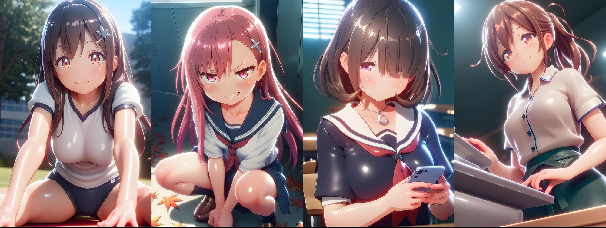 同じクラスのあの子が機械に犯●れていました --女子校生の日常と機械姦_着脱衣差分-- サンプル7ページ目