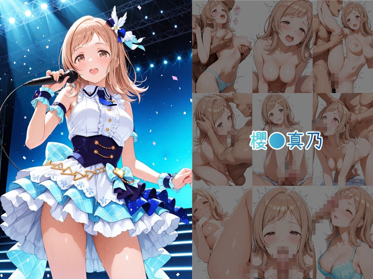 アイドルヌードコレクション 〇ルミネーション〇ターズ＆〇クチル篇（浅〇透 樋〇円香 福〇小糸 市〇雛菜 櫻〇真乃 風〇灯織 八〇めぐる） サンプル1ページ目