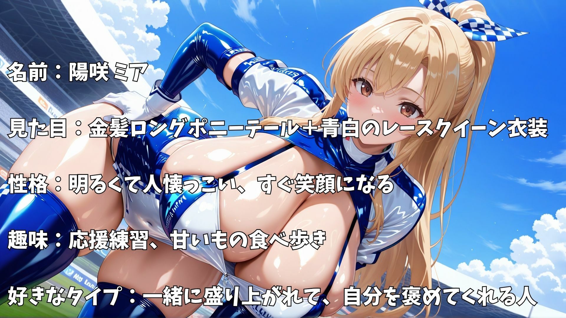 【4K】爆乳レースクイーン3人とイチャラブ中出しセックス サンプル1ページ目