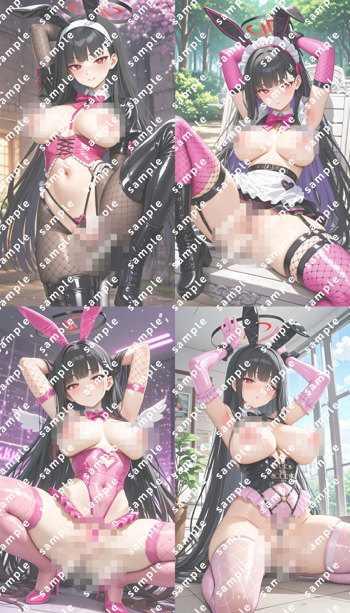 ブルーアーカ〇ブの裸よりエロい衣装のドスケベポーズ集【第1弾】 サンプル5ページ目