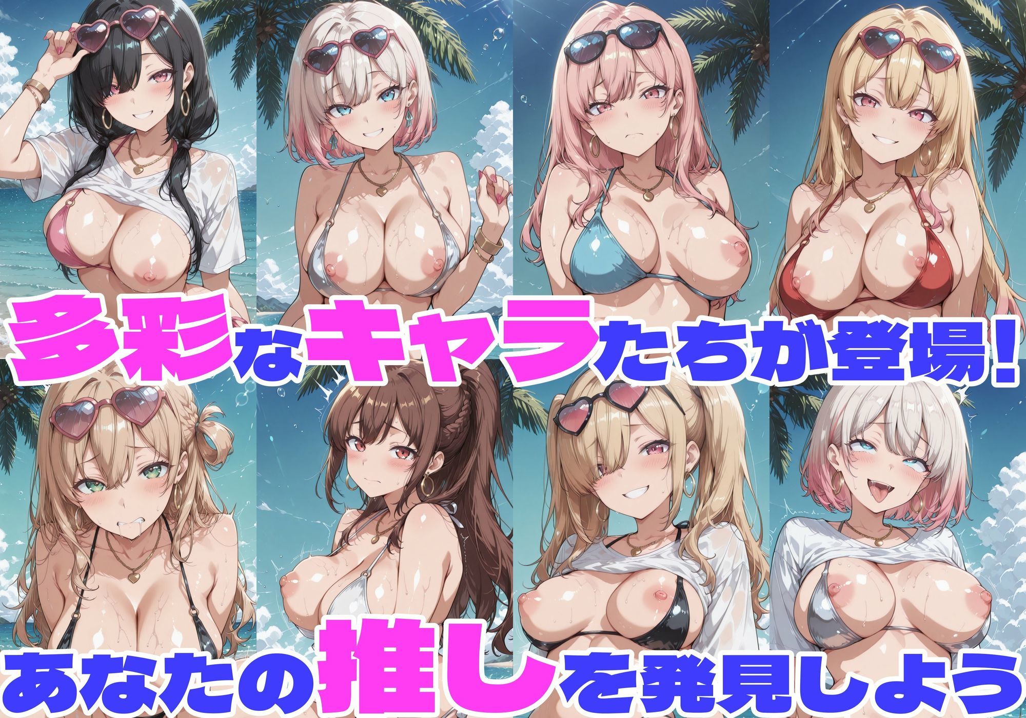 乱交学園No.25〜白ギャルビキニ編〜ドスケベ淫乱白ギャルたちとビキニでやりまくれ！【CG500枚】 サンプル3ページ目