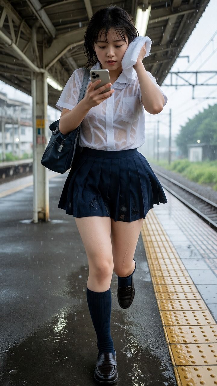 駅の女子校生01【実写系AI画像】 サンプル2ページ目