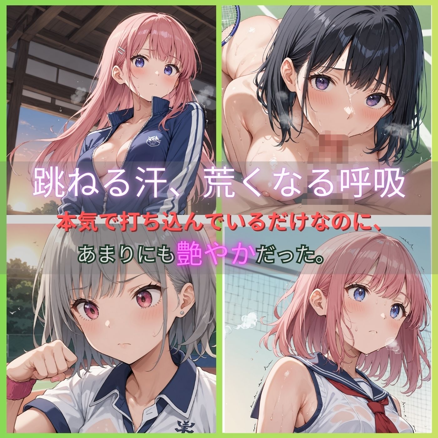 学園性活！ユニフォームに滲む汗 テニス部の本気がエロい7【汗かく美少女の厳選CG353枚収録】PC向け サンプル1ページ目