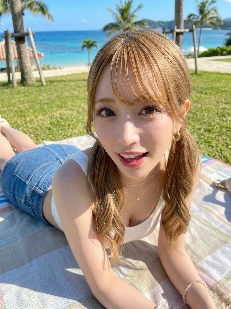 明るく人懐っこい159センチ彼女の「ねお」青い海と白い砂浜、そして二人きりの夜の秘密のシーン  無邪気な笑顔の裏側 サンプル2ページ目