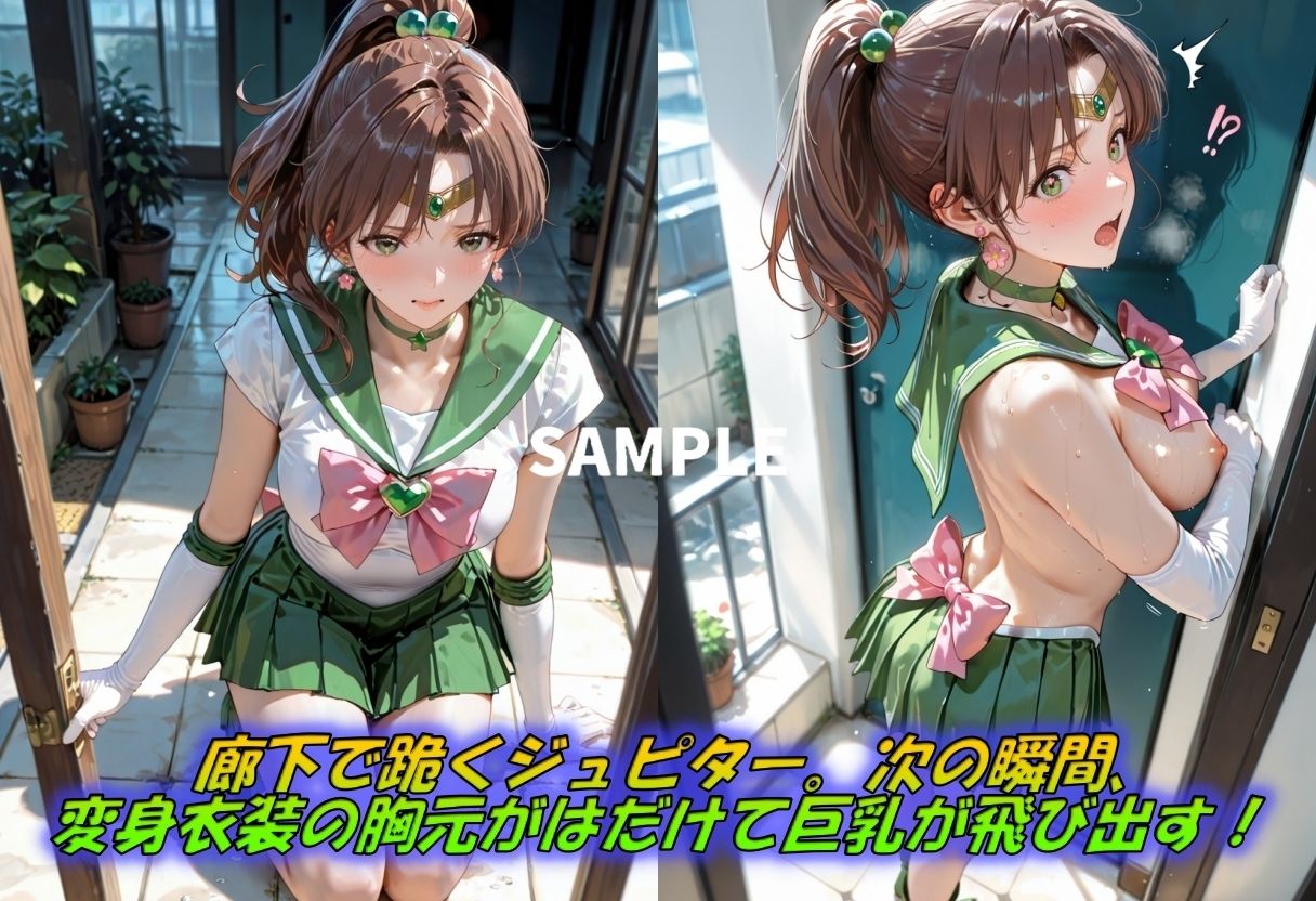 捕らわれた正義の巨乳ジュピター  搾乳機で連続絶頂！ サンプル1ページ目