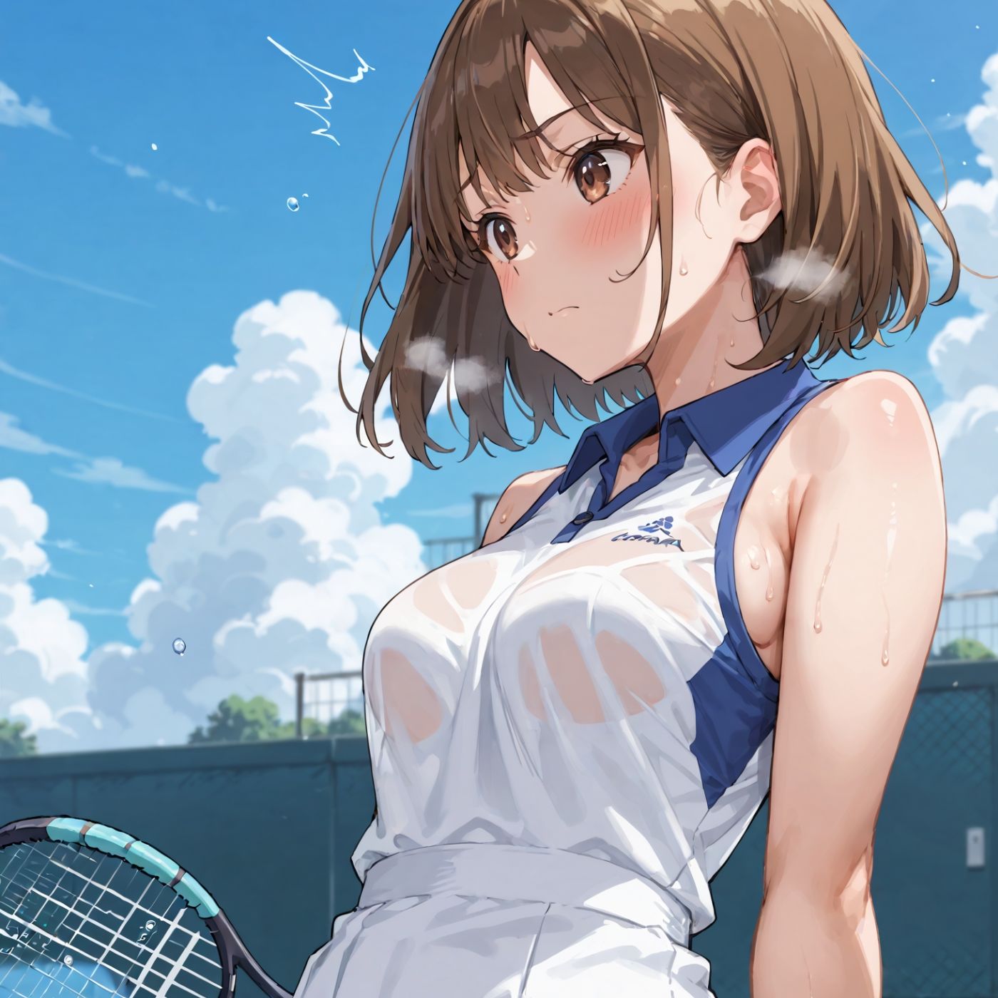 学園性活！ユニフォームに滲む汗 テニス部の本気がエロい8【汗かく美少女の厳選CG276枚収録】スマホ向け サンプル8ページ目