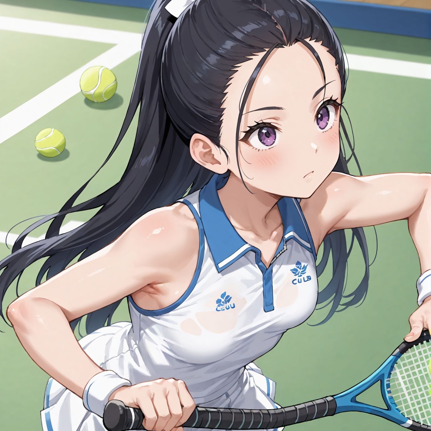 学園性活！ユニフォームに滲む汗 テニス部の本気がエロい8【汗かく美少女の厳選CG276枚収録】スマホ向け サンプル10ページ目