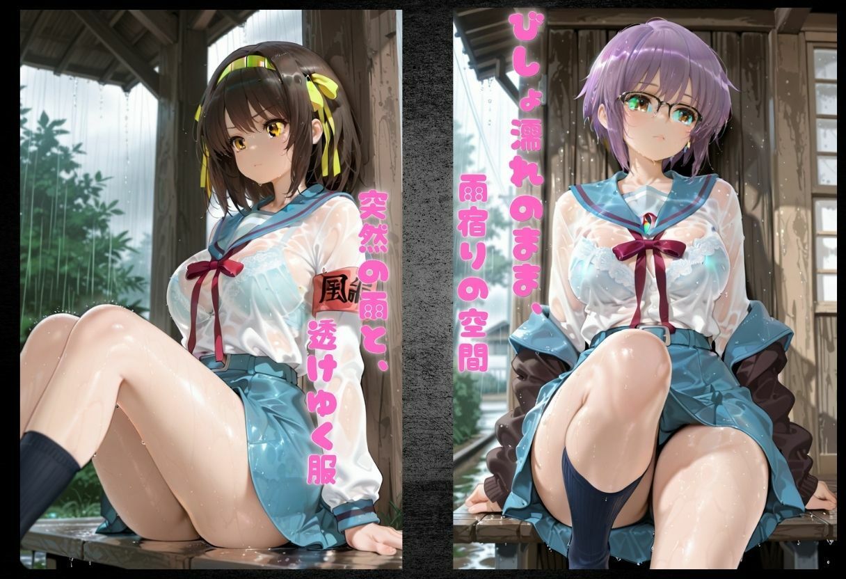 透け服女の子  雨の日の誘惑 サンプル1ページ目