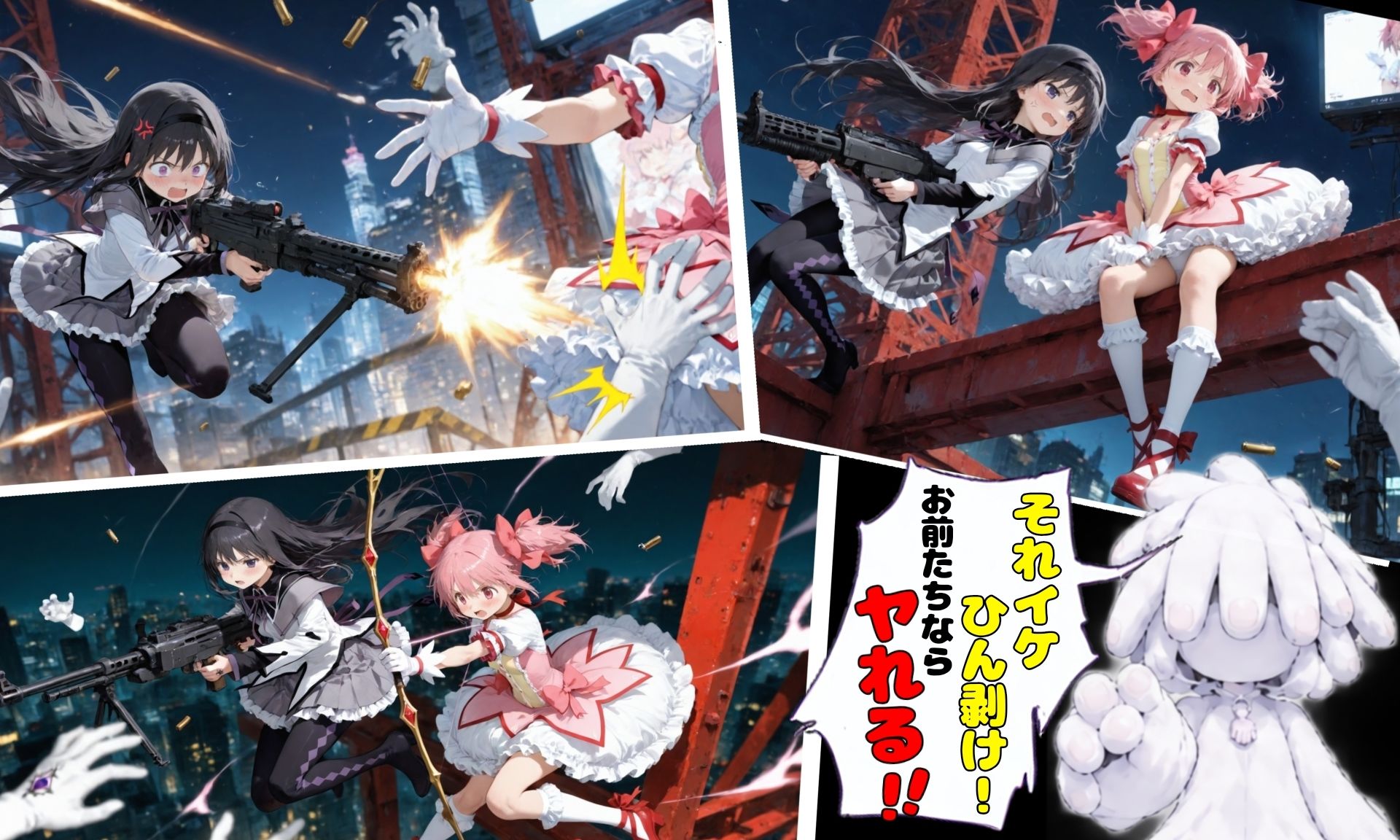 悪い手VSまどか＆ほむら サンプル3ページ目