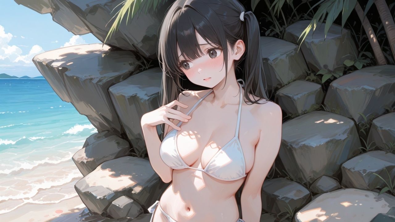 秘密の夏の思い出〜岩陰に隠れて大声で青姦SEXしちゃった夏〜 サンプル6ページ目