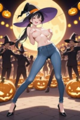 【裸ジーンズ女子18】裸ジーンズ女子のセクシーハロウィン サンプル9ページ目