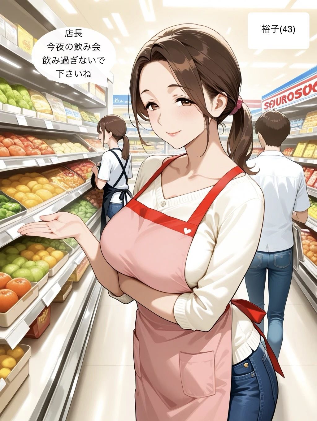 スーパーで働くパート美人妻 サンプル4ページ目
