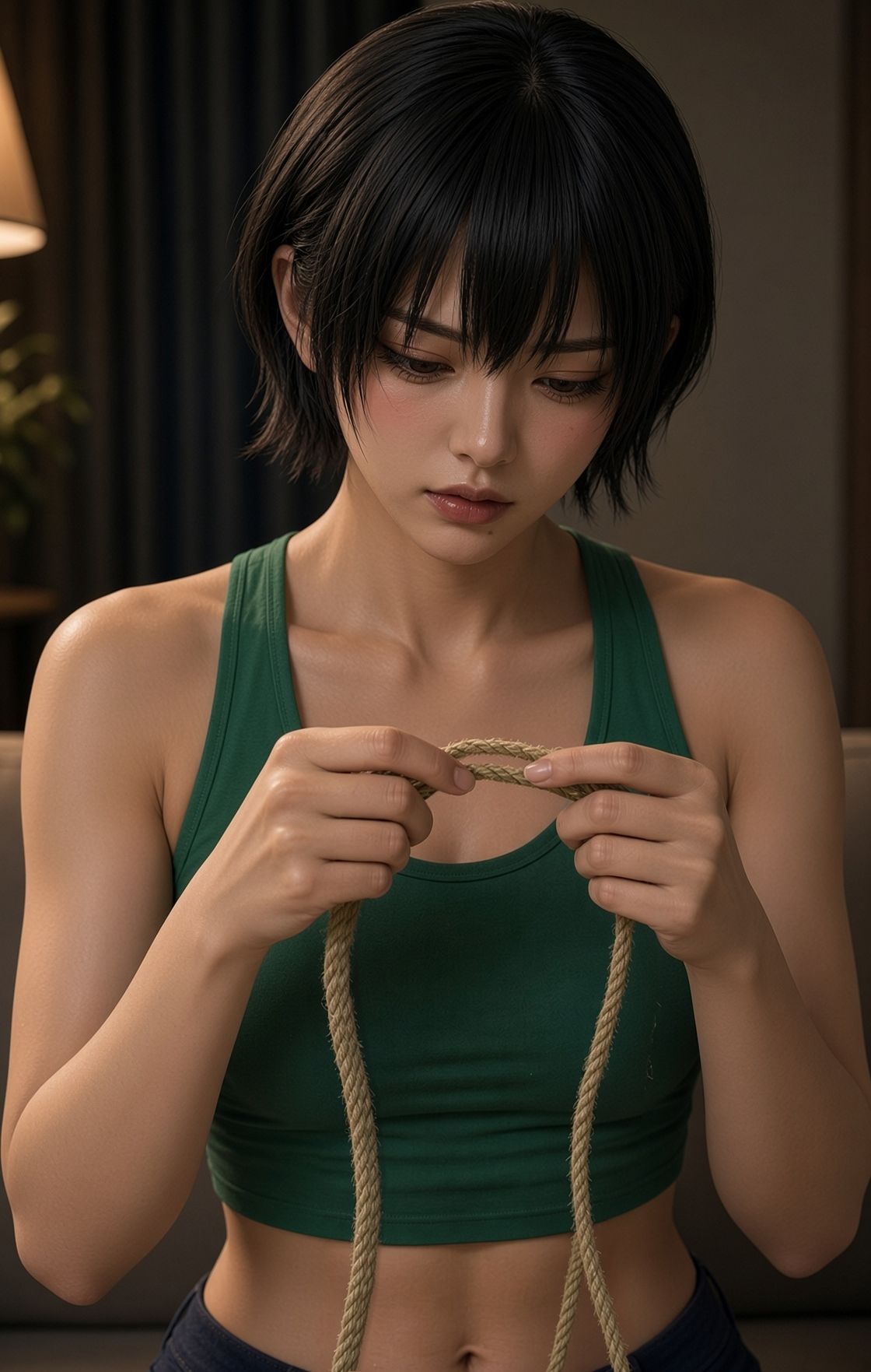 縛られた長身美脚美女2（動画ver1） サンプル4ページ目