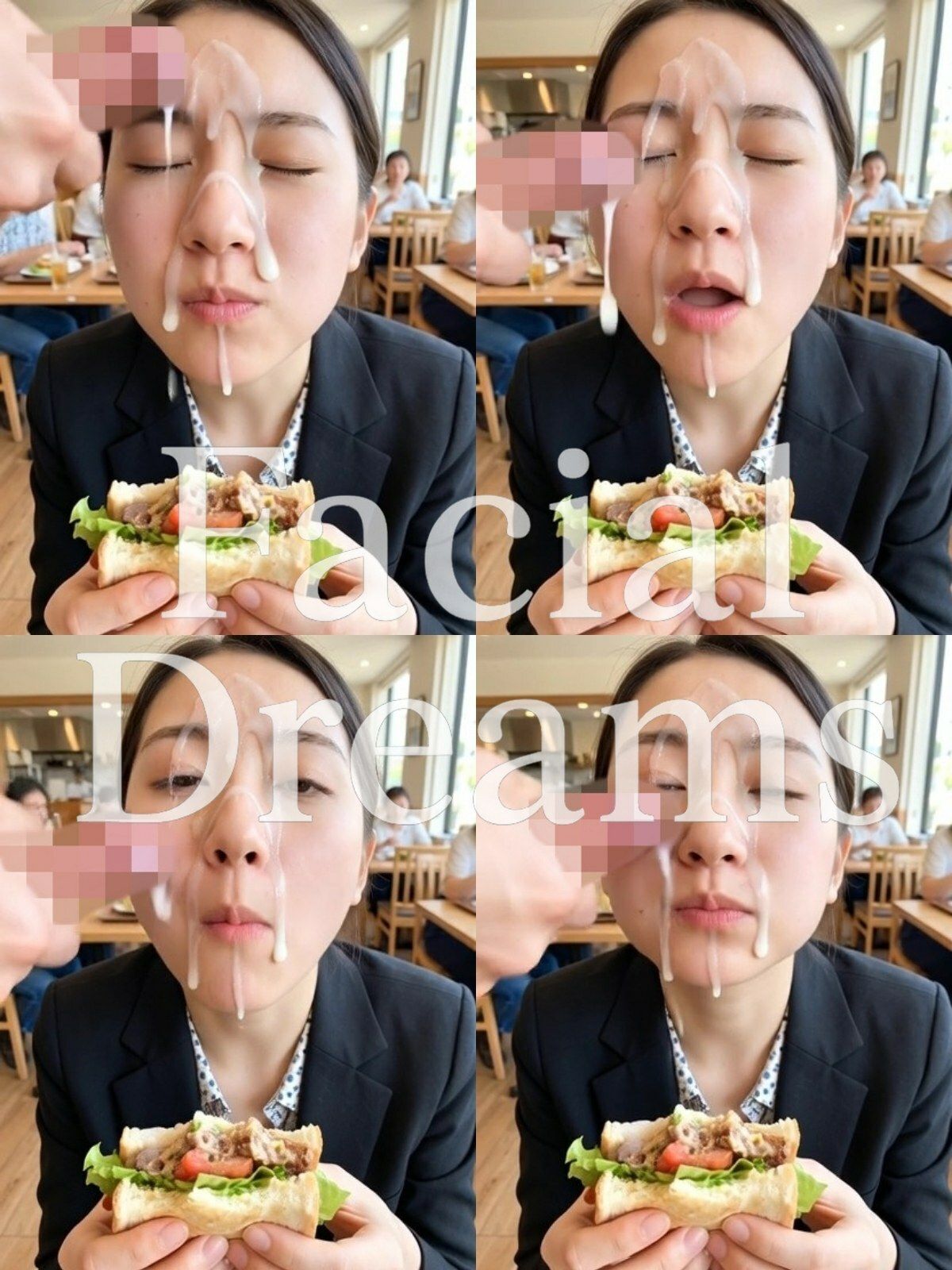 【顔射主義】Vol.8  食事編 33食分の顔射の瞬間を丁寧に描き出した写真集 Vol.8 サンプル5ページ目