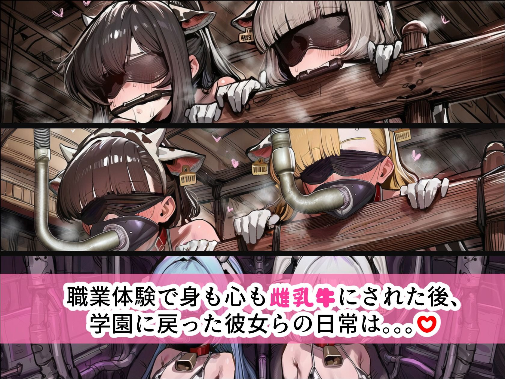 BreedingParty  爆乳雌乳牛の学園性活  〜見た目はJ〇、心は家畜〜  第四話  みうとゆいなの一日 サンプル4ページ目