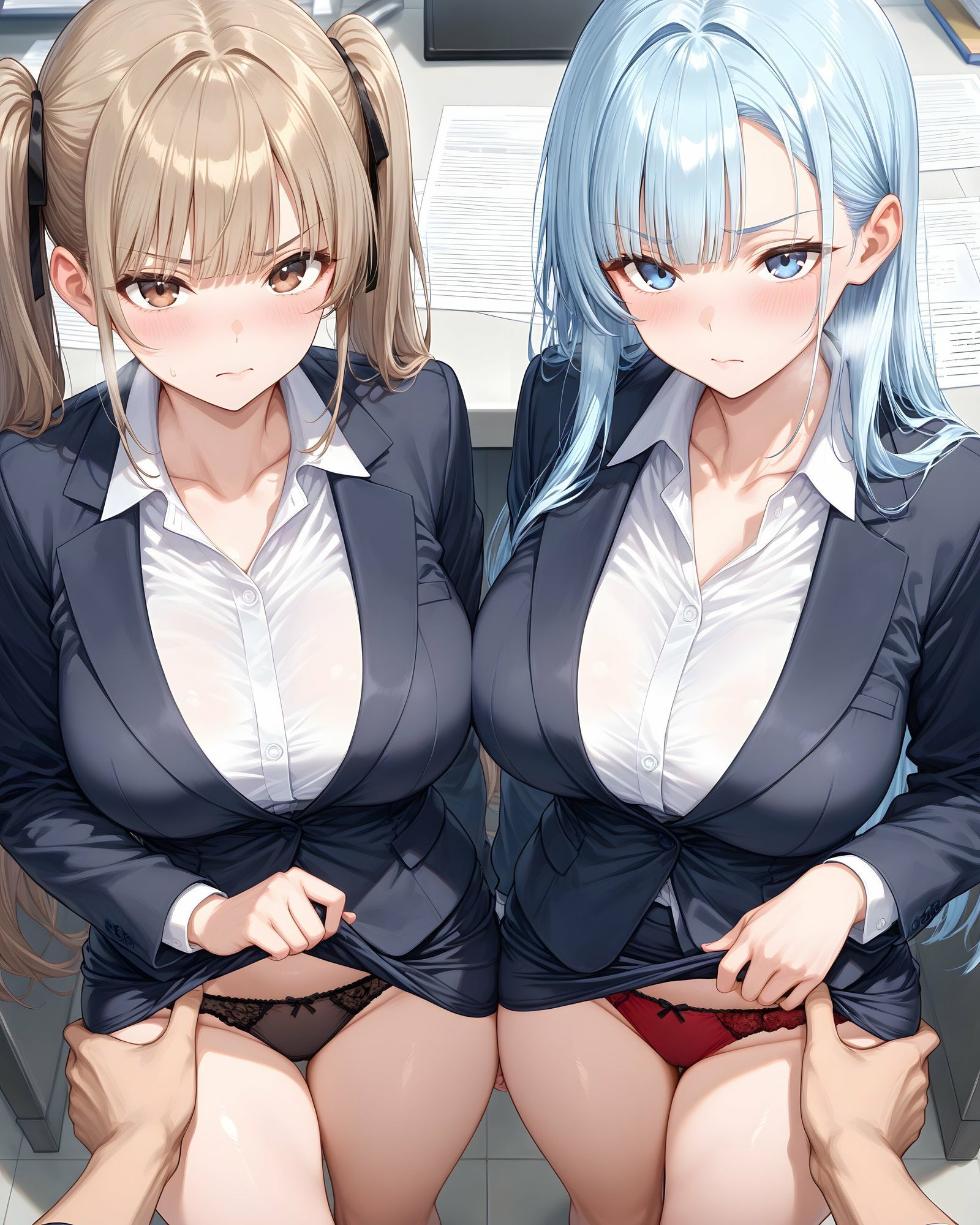 超ミニスカOL 番外編〜パンツ丸見え部下OL達のパンチラ観察したり、見抜きしたり、射精のお手伝いしてもらうイラスト集〜 サンプル6ページ目