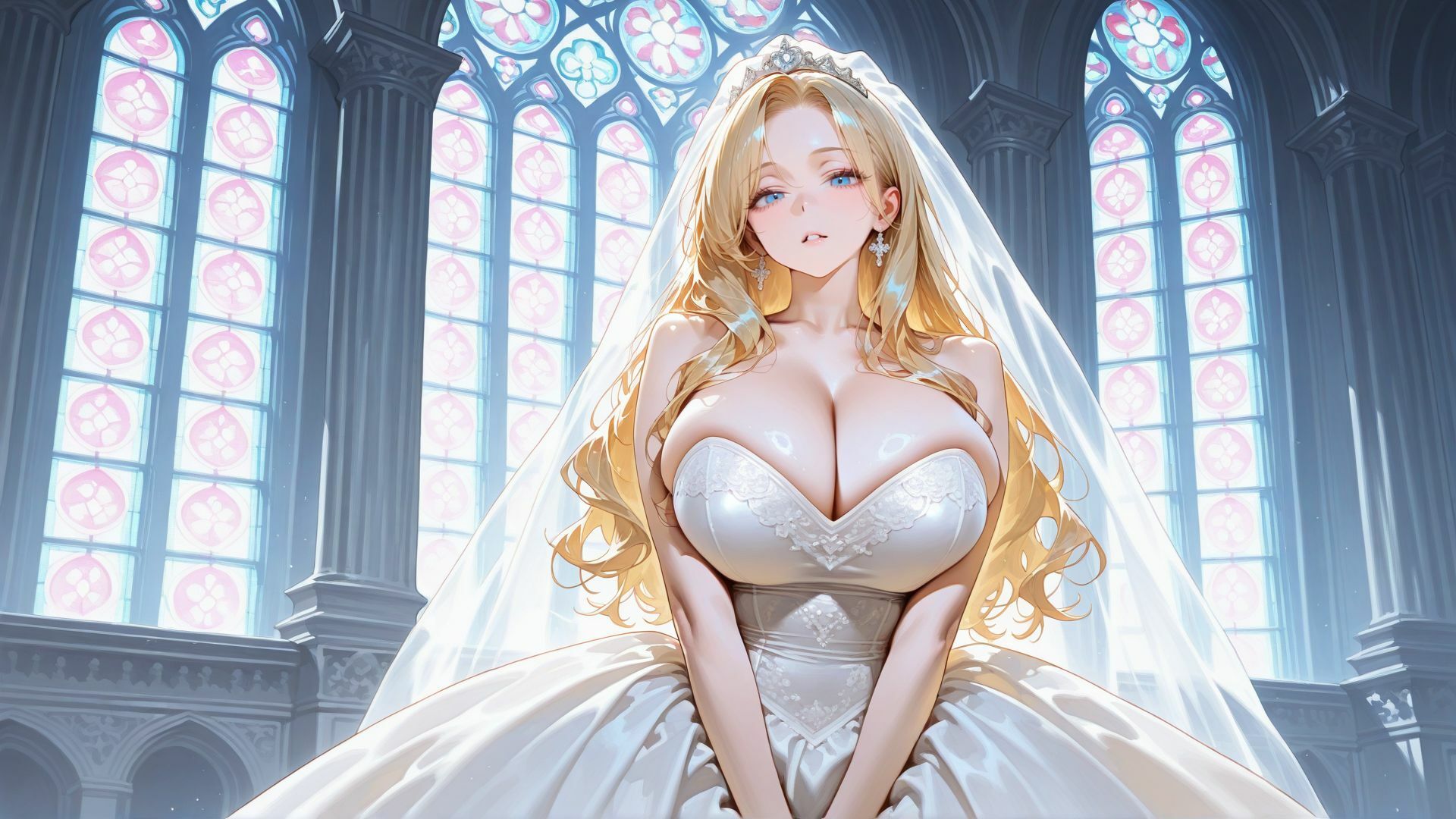 【4K】爆乳花嫁をウェディングドレスのまま濃厚中出し孕ませ サンプル7ページ目
