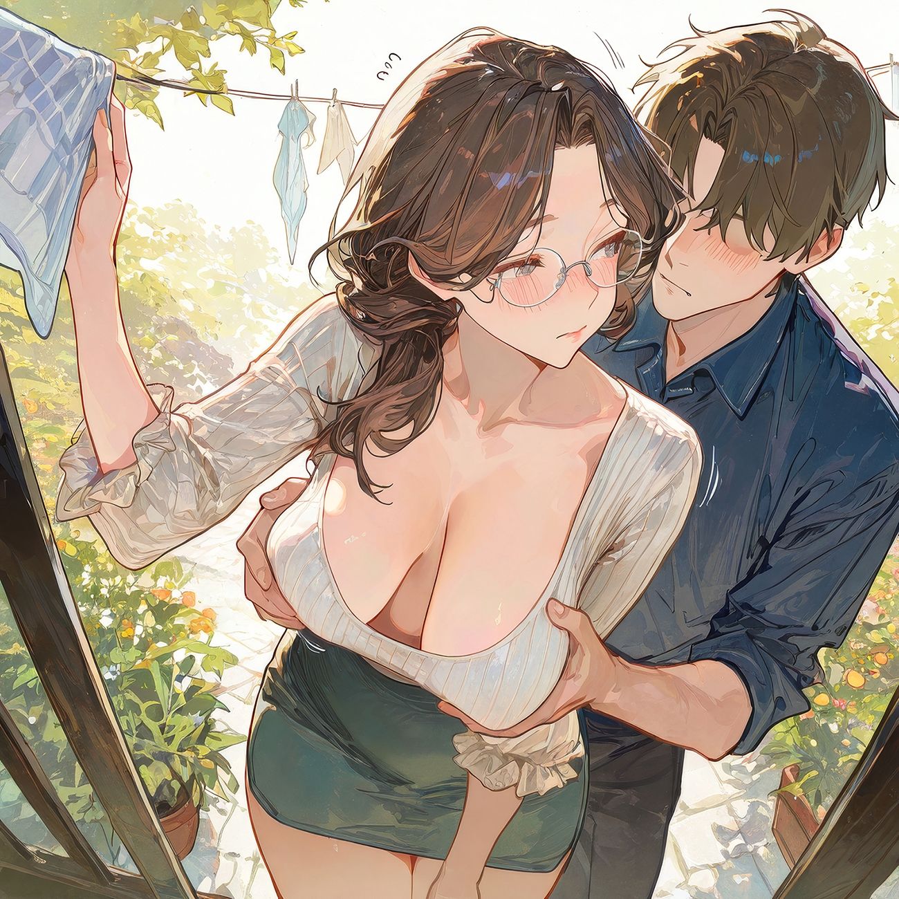 眼鏡 Green 美女 〜一軒家奥様編〜 私家版 サンプル1ページ目