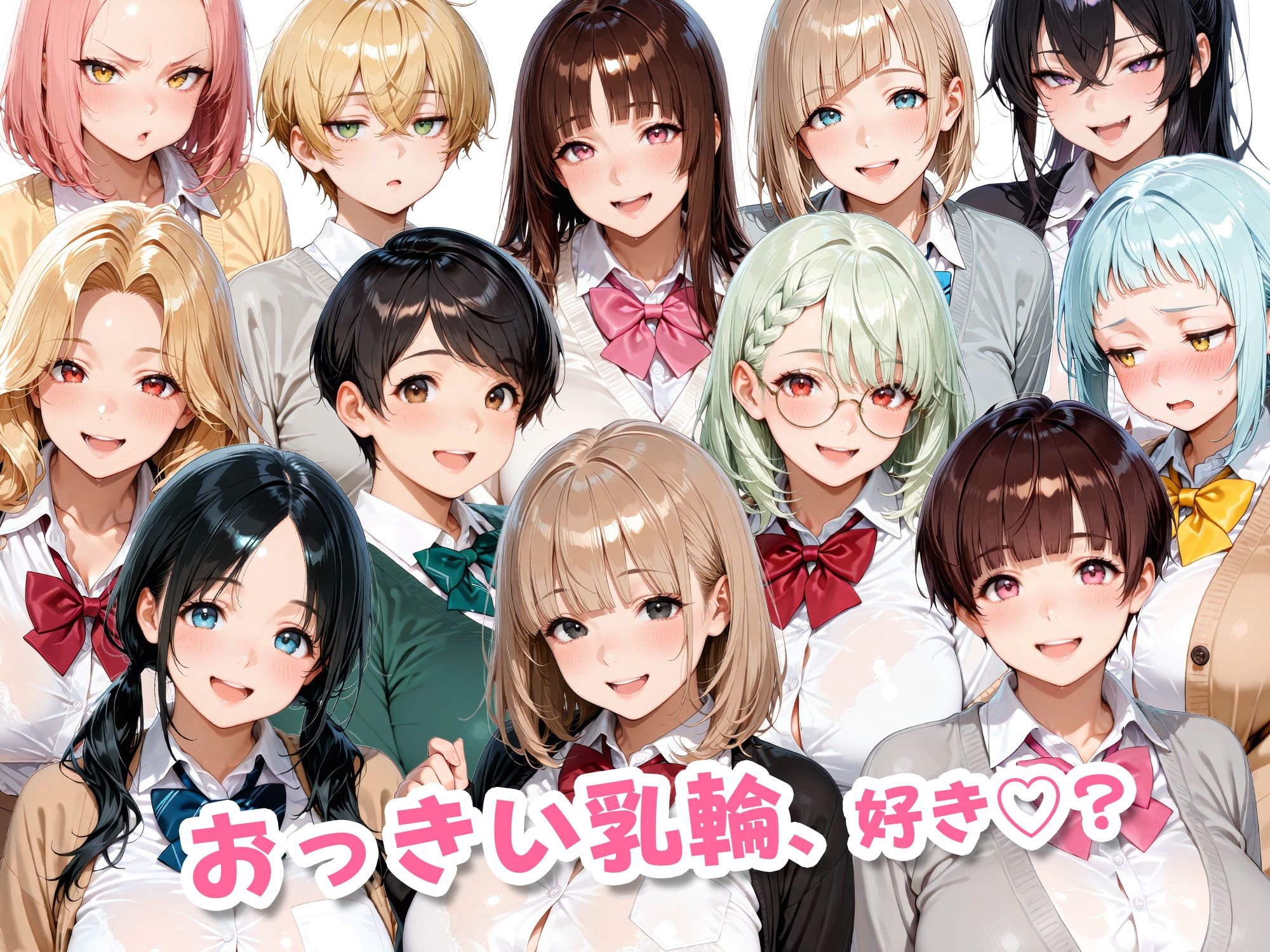 12人のデカ乳輪JKと放課後セックスしまくりッ サンプル10ページ目