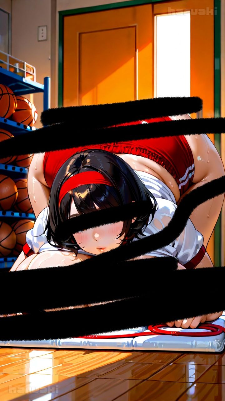 【AIアニメ巨乳美女写真集】Vol.19爆乳ブルマ女子まなみんのひみつの性部活動 サンプル5ページ目
