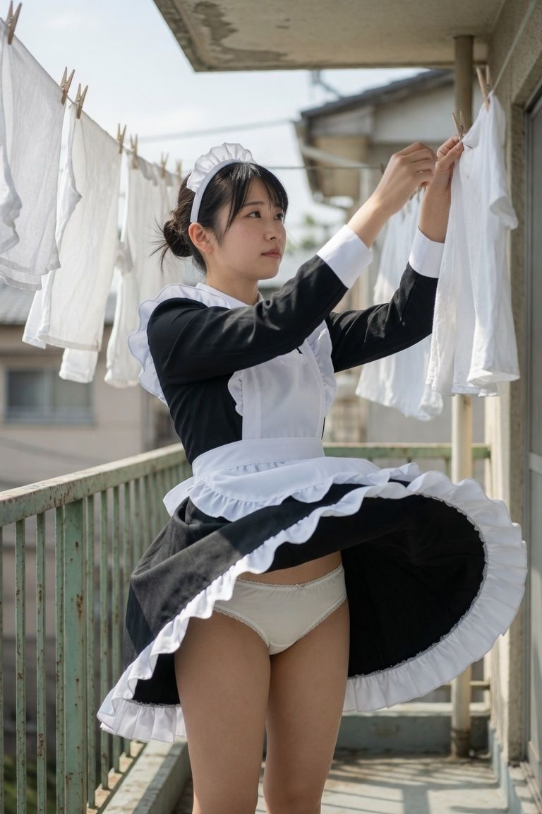 メイドさんの下着丸見えハプニング画像集 サンプル3ページ目