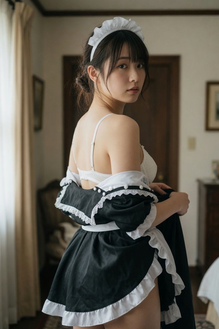 メイドさんの下着丸見えハプニング画像集 サンプル9ページ目