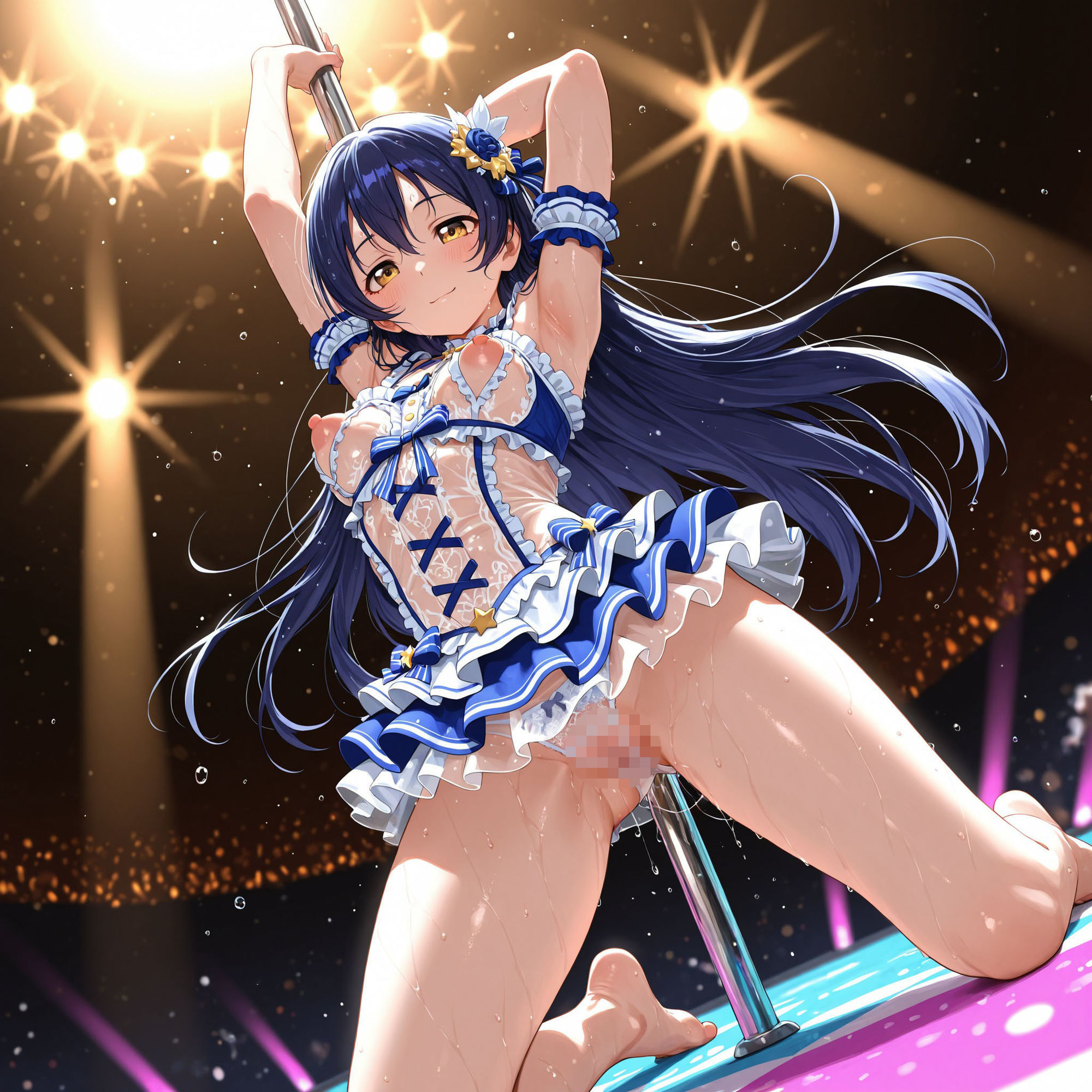 恥ジライブ！！ ポールダンス 海○・凛・真○ サンプル3ページ目