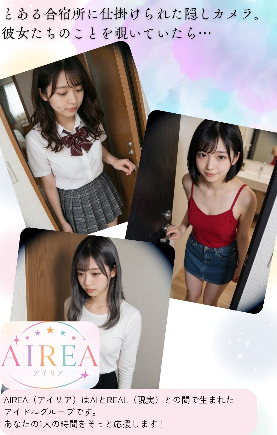 AIREA from Hidden Camera-隠しカメラ越しで触れ合う僕とアイドルの2人きりの時間 （ミオ・ユナ・アオイ編） サンプル1ページ目