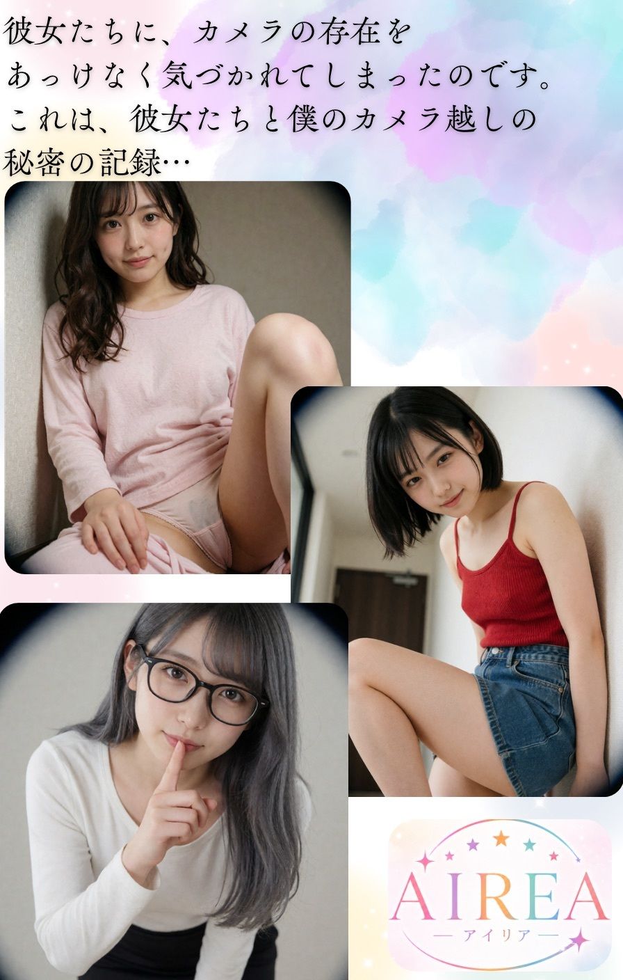 AIREA from Hidden Camera-隠しカメラ越しで触れ合う僕とアイドルの2人きりの時間 （ミオ・ユナ・アオイ編） サンプル2ページ目