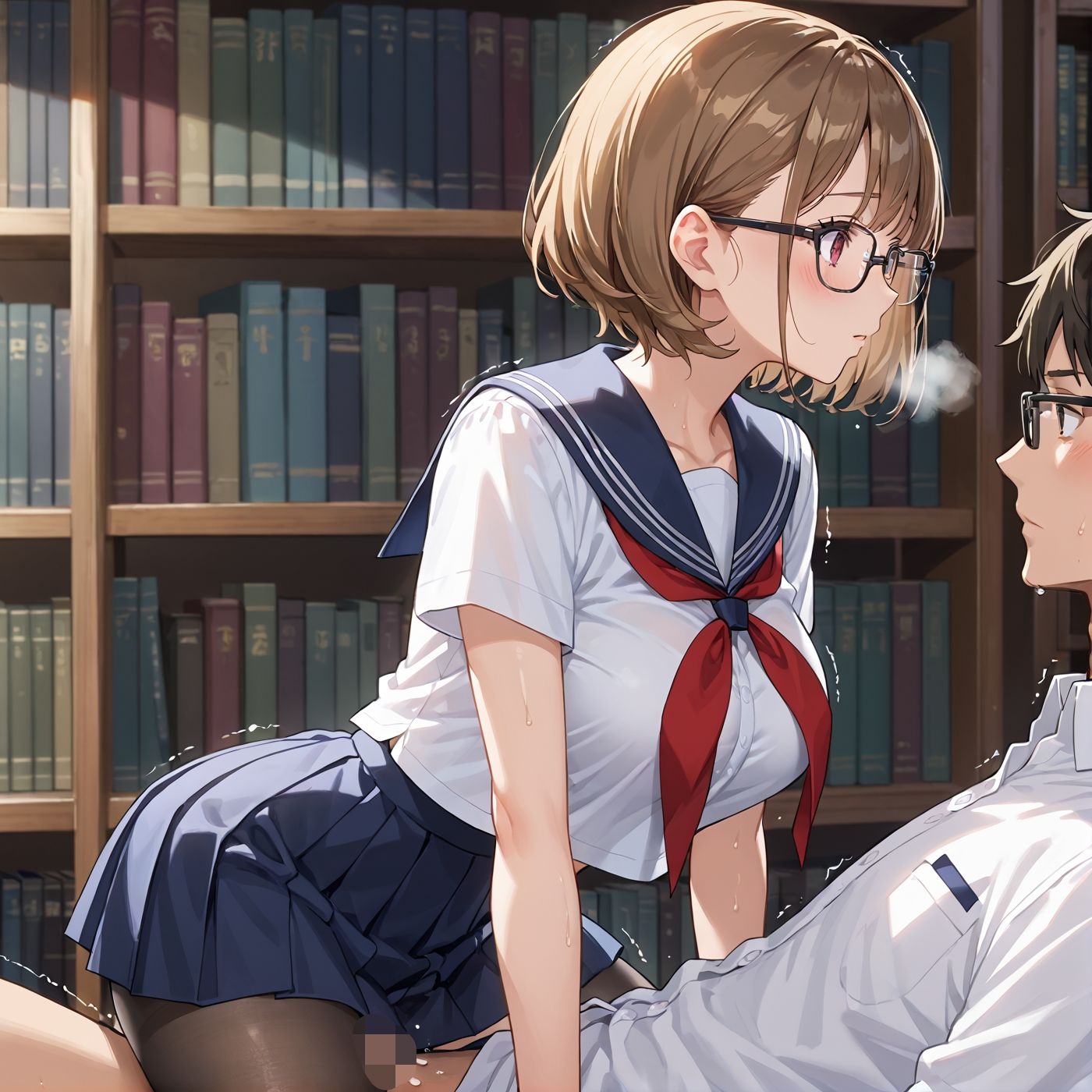 学園性活！図書委員と官能的な秘め事10【メガネ美少女の厳選CG500枚収録】 サンプル6ページ目