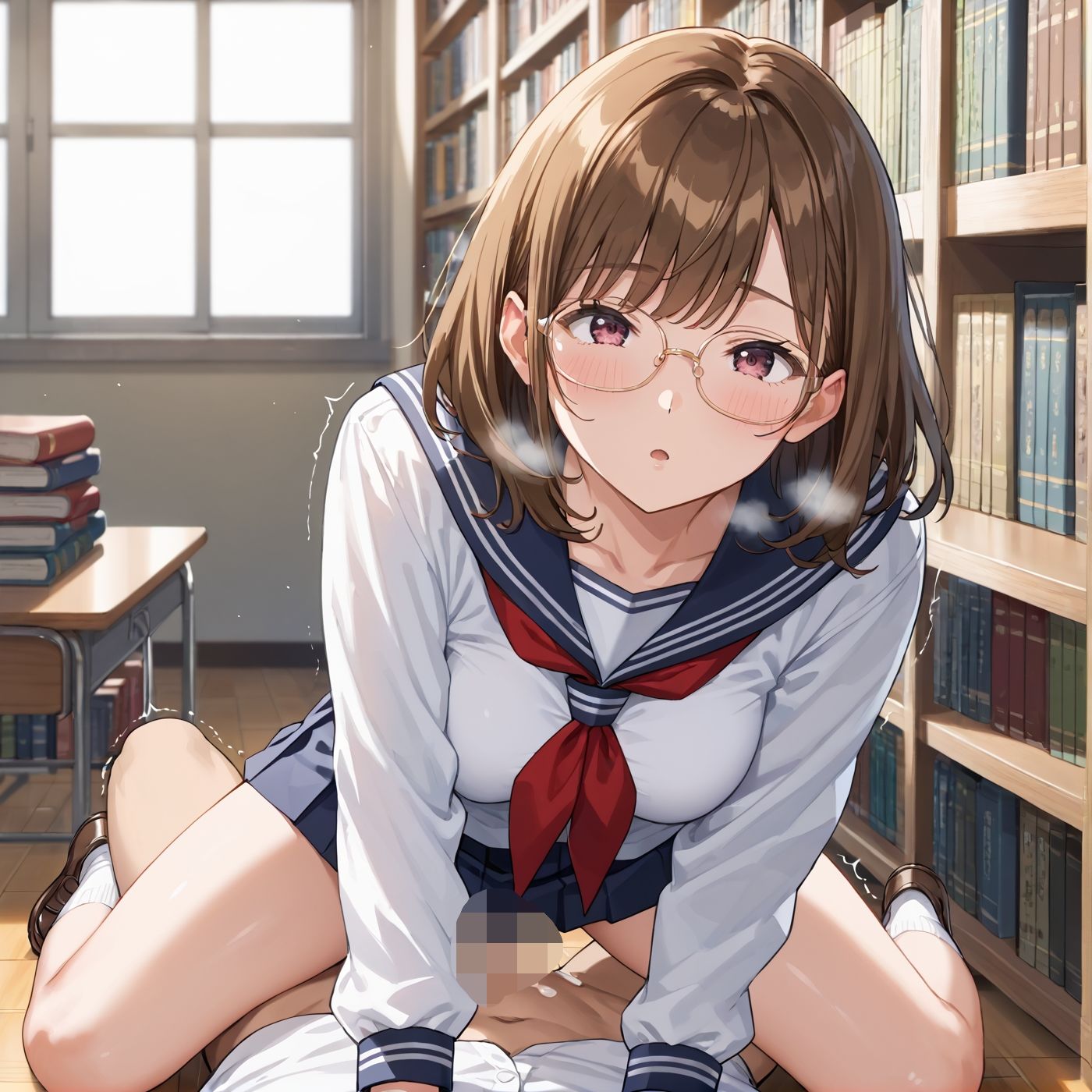 学園性活！図書委員と官能的な秘め事10【メガネ美少女の厳選CG500枚収録】 サンプル7ページ目