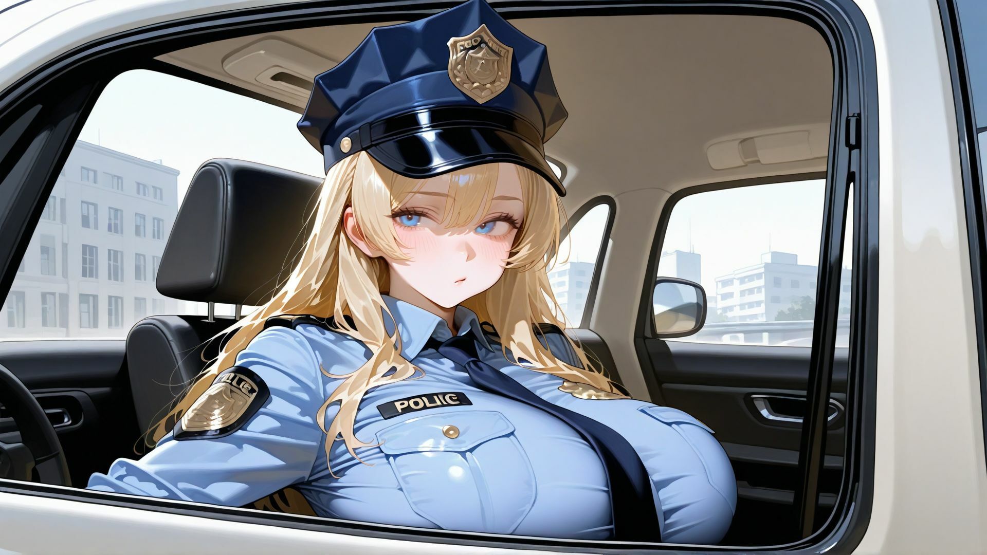 【4K】巨乳女警官の部下と濃厚中出しカーセックス サンプル4ページ目