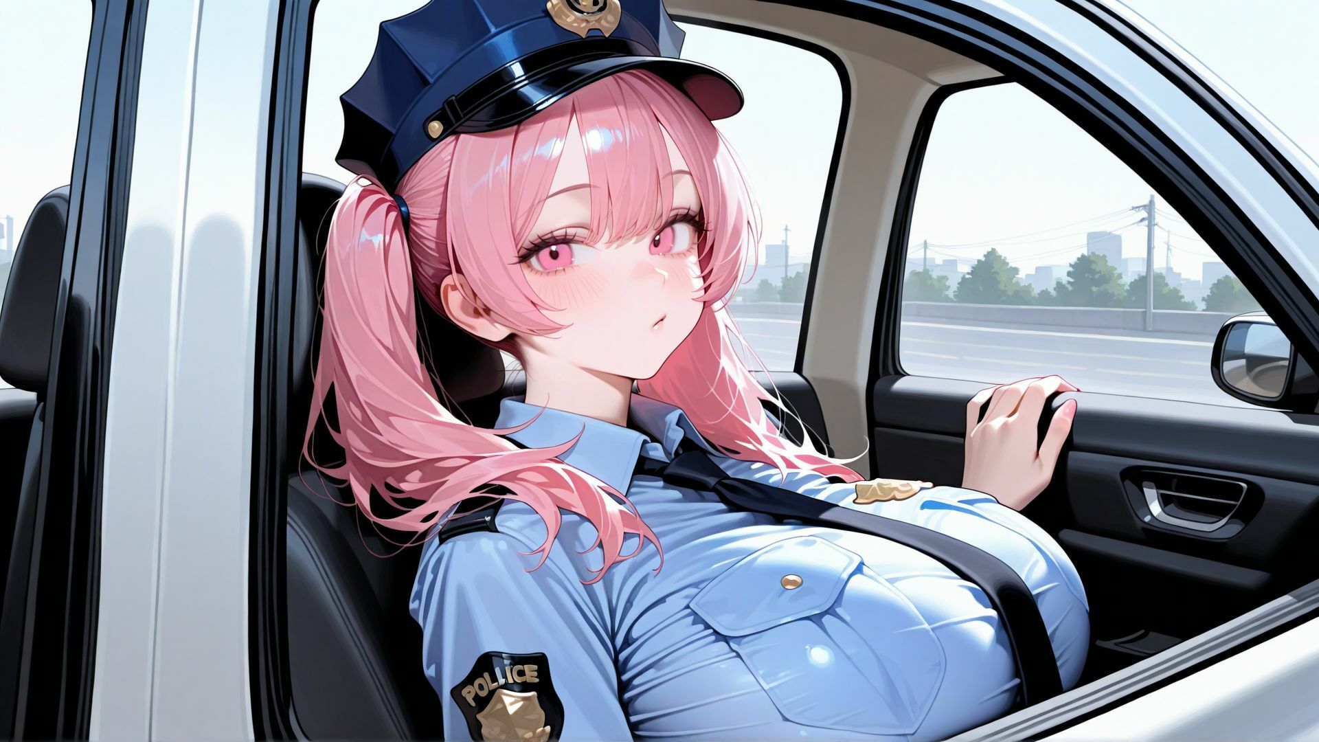 【4K】巨乳女警官の部下と濃厚中出しカーセックス サンプル7ページ目