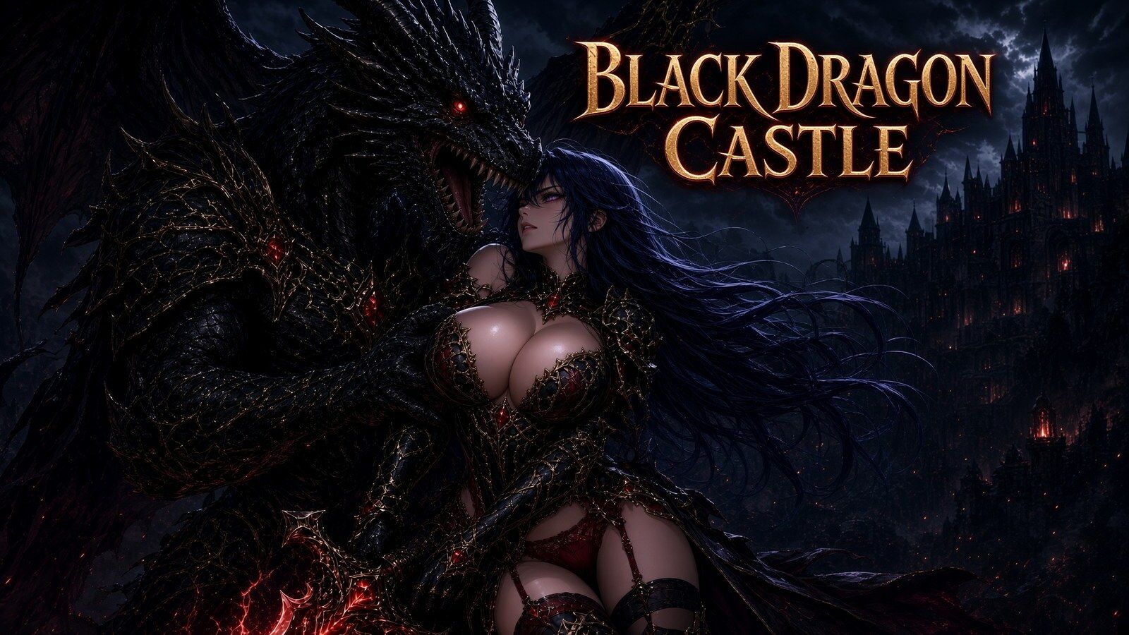 ブラックドラゴン・キャッスル  イラスト・動画 設定資料集  BLACK DRAGON CASTLE サンプル1ページ目