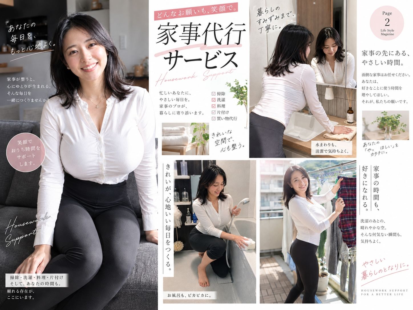 【AI生成】IMAGE VIDEO ＆ AI写真集 Vol.7 中村結衣 わかば家政婦紹介所/家事代行（29） 「エッチなお願いも笑顔でOKしてくれる  妻代行のお姉さん」 サンプル3ページ目