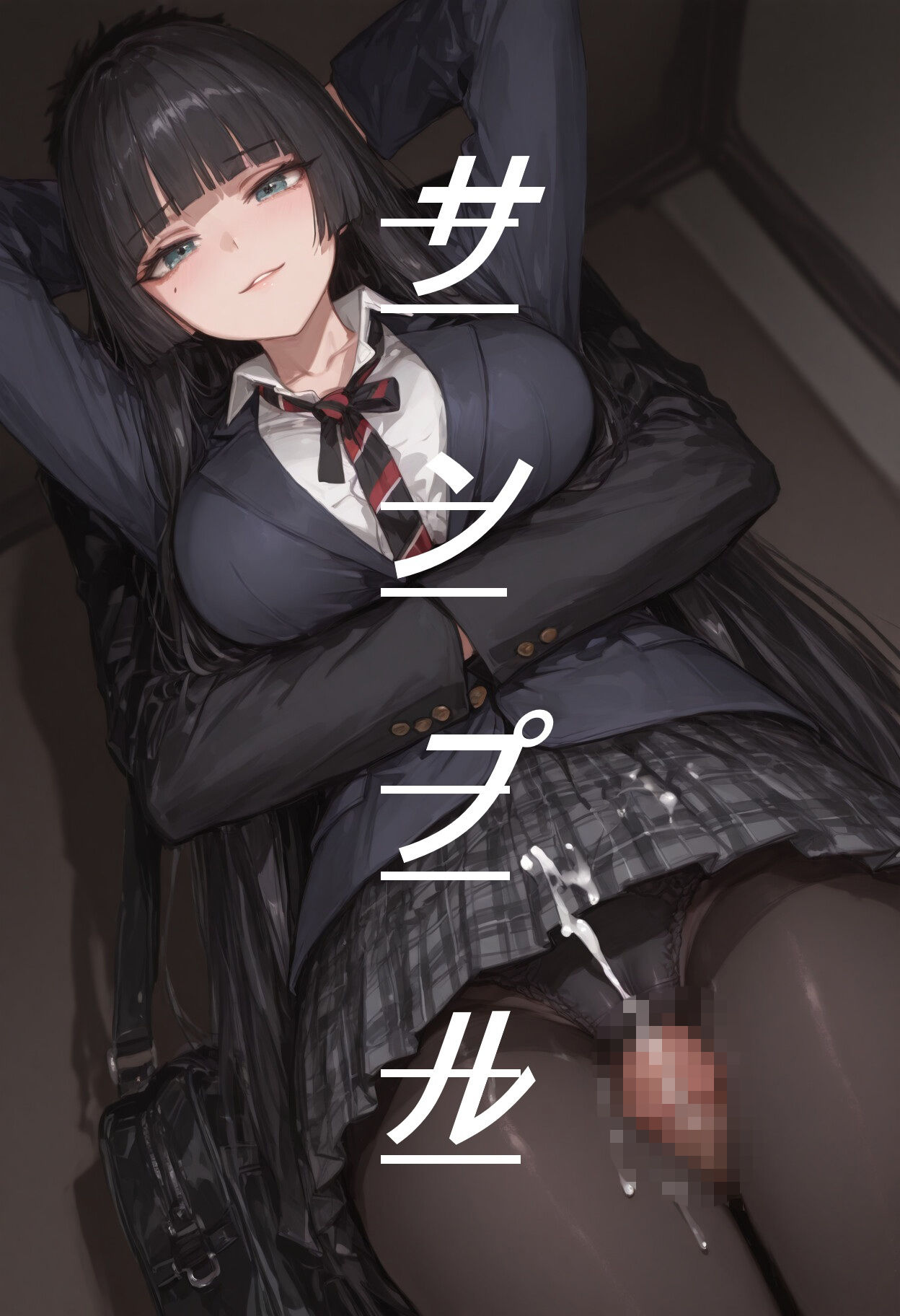 黒ストJKに素股してもらう画集 サンプル5ページ目