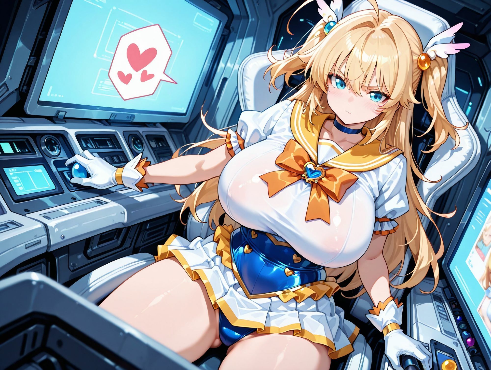 パイロット少女VS触手【セーラー魔法少女服編】 サンプル2ページ目