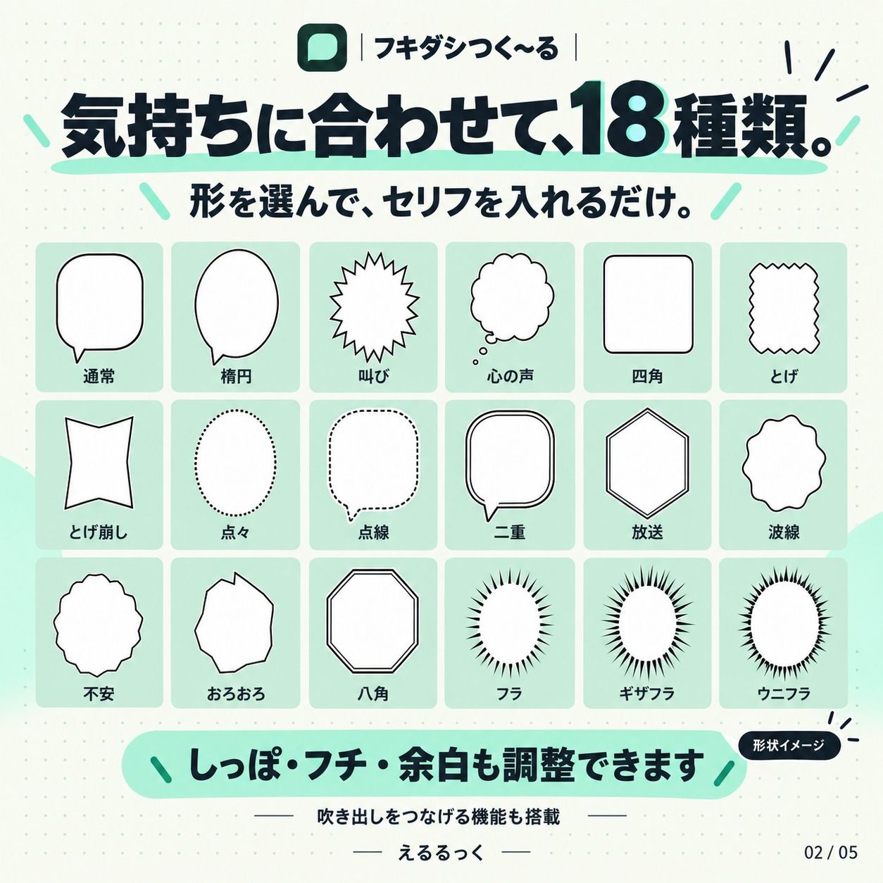 フキダシつく〜る！【漫画・CG集・AI画像等の大量の画像ファイル向け、フキダシ作成を超高速に！】 サンプル2ページ目