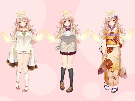 【立ち絵素材R18】おっとり系天使 フルセットPSDパック サンプル1ページ目