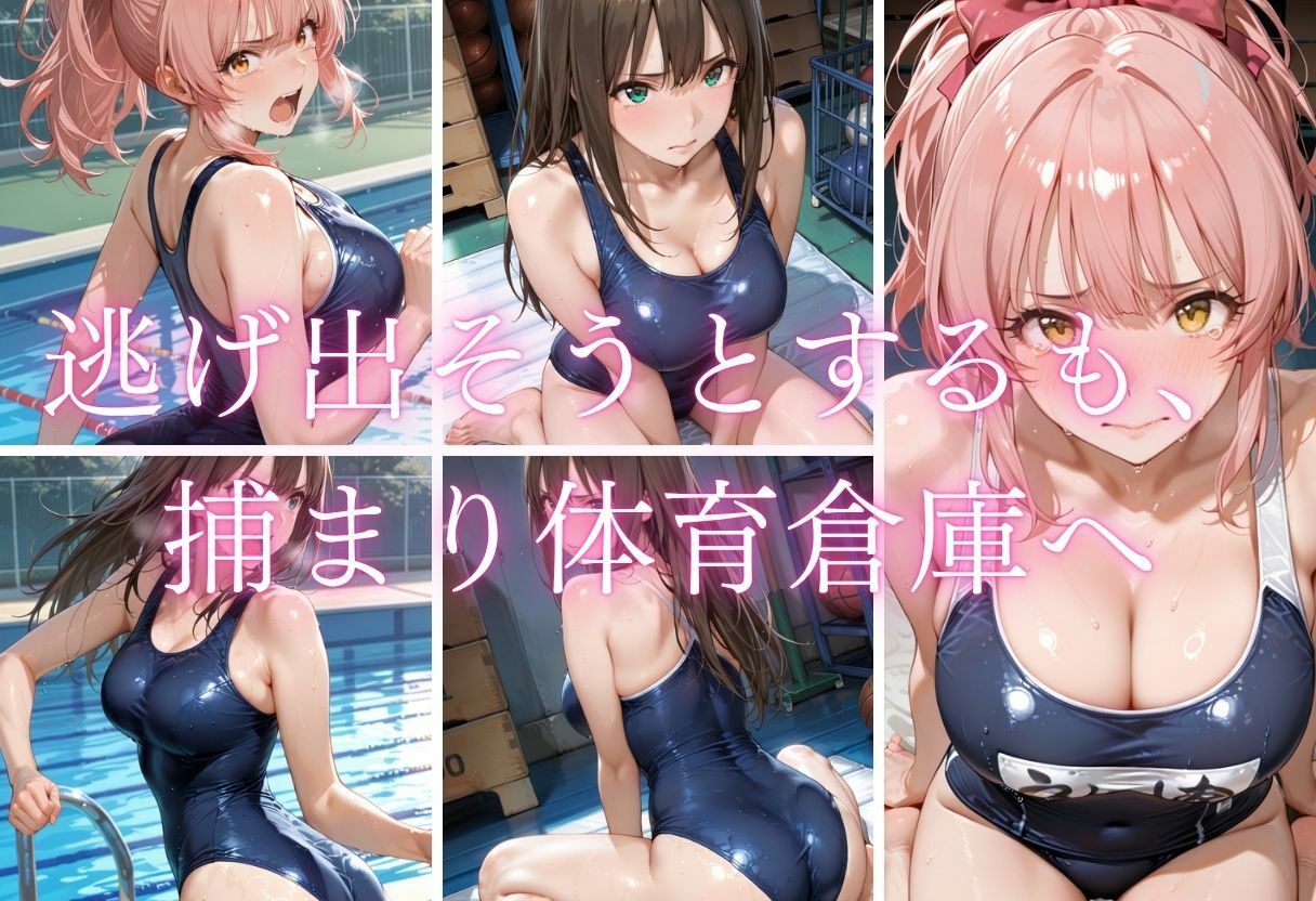 学校のプールでスクール水着を狙う教師〜逃げるヒロインは体育館倉庫で完堕ち〜Vol.1 サンプル7ページ目