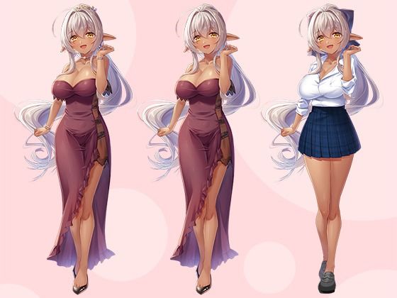 【立ち絵素材R18】ダークエルフの踊り子 フルセットPSDパック サンプル5ページ目