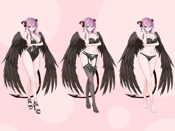 【立ち絵素材R18】冷静沈着悪魔の秘書 フルセットPSDパック サンプル2ページ目